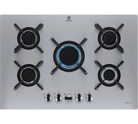 Electrolux KGU753723Z Piano Cottura Gas 5 Fornelli 75 cm Nero, Grigio