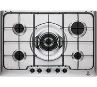 Electrolux PX750UV Serie Soft Piano Cottura 5 Fuochi a Gas 75 cm (1 Bruciatore Wok Tripla Corona) colore Inox