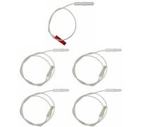 Electrolux Rex Aeg Zanussi - Kit 5 candelette di accensione 3570698047-3570214183 - 3570699045 complete di mollette di fissaggio per cucina piano cottura - H4424/KIT - Prodotto originale