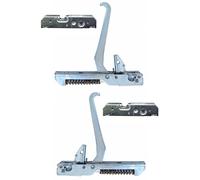 Electrolux Rex Smeg Nardi - Kit 2 cerniere destra e sinistra 152 x 30 mm. complete di 2 portarulli per porta forno con doppio vetro - KCF6792