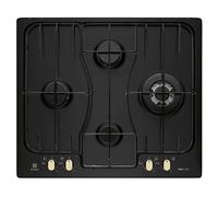 ELECTROLUX RGG6243LOR PIANO COTTURA GAS, 4 zone di cotura, dimensioni: L 59,4 cm, P 51 piano in Acciaio, Nero