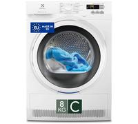 Electrolux Serie 700 DelicateCare, Asciugatrice a Pompa di Calore, 8 kg, EW7H583W, Classe C, 14 Programmi, Tecnologia SensiCare, Motore Inverter, Filtro Easy Flow, 67 dB, 850x596x636 mm