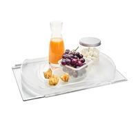 Mensola Regolabile E6RHSW31 con Ruoti da 360 Colore Trasparente /Bianco