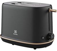 Electrolux - Tostapane, 7 gradi di cottura, scongelamento, riscaldamento, camera ampia e profonda, sollevamento automatico del pane, con coperchio, vassoio raccogli briciole E7T1-6BP, nero