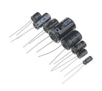 Electrolytic Capacitor Kit 120PCS/125PCS, 25 Values/13 Values, 1uF-2200uF, DIY Electronic Capacitor Assortment Set 16V 25V 50V MQXFCZUX(120PCS - 15Values)