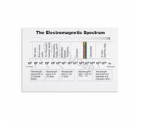 Electromagnetic Radiation Poster Science Wall Decor Print | Visible Light Spectrum Chart Poster For Physics Lab Decor(Framed,16x24inch(40x60cm))