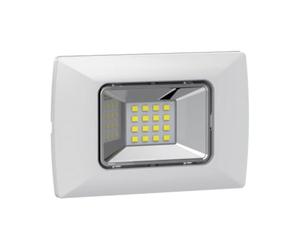 Electron Lampada di emergenza LED, montaggio a incasso per scatola 503, universale, dimensioni standard per scatola 3 moduli, autonomia fino a 3 ore, batteria interna, luce fredda 6400K