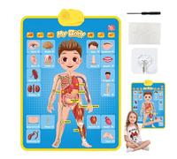 Electronic Alphabet Wall Chart, Interactive Education Toy with Sounds and Lights, 16.14x21.85 Inches Colorful & Sturdy, Musical Talking Poster for Kids Learning, Fun Gift to Girls
