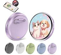 Electronic Badge Digital Display Pin, Pixel Badge Pin Digital, 1.8'' Ips Touch Screen, 500mAh, Badges Button with Videos/Photos Display, for Cosplay Ita Bag Comic Convention (Purple)