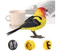Electronic Bird - 13.5x9cm Abs Rechargeable Flapping Bird , Talking Toy | Interactive Chirping Fake Bird Toy With Music for Women Boys Girls Youth Teens, Grandma, Grandpa, Wife, Husband, Son, Daught