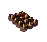 Electronic Candle Light Gold 12pcs