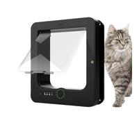 Electronic Cat Door, Remote Control Pet Gate, Entry Panel with 4 Way Lock, Sensor Collar Activated Gate, Smart Access Door with Secure Build, Cat Gates for Home and Garage 11,73 x 10,35 pollici