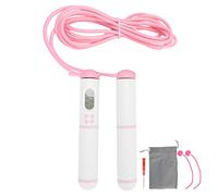 Electronic Counting Jumping Rope, Wireless Skipping Rope with Digital Display for Fitness Workout, Intelligent Magnetic Sensor for Calorie Time Weight Tracking, Smooth High - Speed (Bianco Rosato)