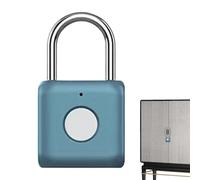 Electronic Fingerprint Padlock - Stainless Steel 3.3x1.1x5.9cm | Keyless Thumbprint, USB Rechargeable Mini Security Locks | Portable Locker Lock For Gym, Luggage, Suitcase And Cabinet Use