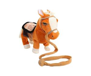 Electronic Interactive Horse Walk Along Horse with Remote Control Leash Dancing Singing Walking Musical Ponypet Toys for Kids-u/YY