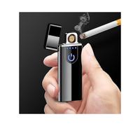 Electronic Lighter, Smart Usb Rechargeable Lighter,mini Electric Lighter Touch Ignition Windproof Flameless Lighter Plasma Lighter with Battery Indica