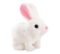 : Electronic Pet Toy - Cartoon Rabbit Dog Plush, Interactive Walking Animal | Battery Operated Walking Barking Robot Animal Toy Early Learning Educational Activity Companion Stimulating Sensory