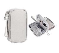 Electronics Organizer Bag for Travel - Waterproof Double Layer Cable Storage Case | Universal Portable Tech Accessories Pouch for Charger, Phone, USB, SD Card, Hard Drive, Power Bank