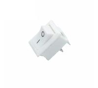 ElectronicSwitch 100PCS White ON-OFF KCD1 15 * 21mm 2pin 6A 250V 10A 125V 15X21 Rocker Switch power switch