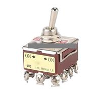 ElectronicSwitch 1Pcs E-TEN 402 ON-ON 2 Position 12Pins 15A 380VAC Rocker Toggle Switch