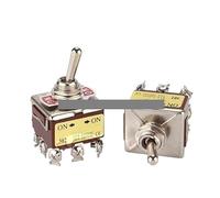 ElectronicSwitch 1Pcs E-TEN302 12mm 9 Pin 2 Position ON-ON Rocker Toggle Switch 10A 380VAC/15A 250V E-TEN 302