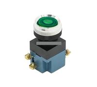 ElectronicSwitch 1Pcs LA19-11 25mm 5A 380V 1NO1NC Car Switch Momentary Push Button Switch DPST 4 Screws Power Green