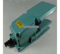 ElectronicSwitch 1Pcs TFS-302 green Foot Pedal Switch LT4 AC 250V 15A Antislip Metal Momentary Industrial Treadle Aluminum Shell