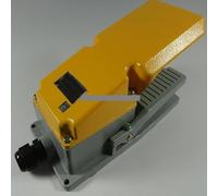 ElectronicSwitch 1Pcs TFS-302 Yellow Grey Foot Pedal Switch LT4 AC 250V 15A Antislip Metal Momentary Industrial Treadle Aluminum Shell
