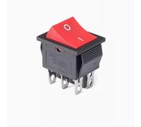ElectronicSwitch 2PC KCD4 Red Rocker Switch ON-OFF 6PIN NO Light Power Switch 16A 250VAC /250A 125V