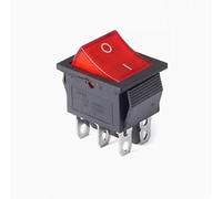 ElectronicSwitch 2PC KCD4 Rocker Switch ON-OFF 6PIN With Red Light Power Switch 16A 250VAC /250A 125V