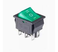 ElectronicSwitch 2PC KCD4 Rocker Switch ON-OFF-ON 6PIN With Green Light Power Switch 16A 250VAC /250A 125V