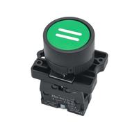 ElectronicSwitch Emergency Stop Switch 22 mm Start Stop Button with The Arrow Symbol XB2 Flat Touch Switch Button Momentary Button Switch Red/Green Push Buttons(Green Two)