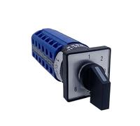 ElectronicSwitch Rotary Cam Switch LW26-10/6 Opening Hole 16mm Six Section Two Wire 6-Way