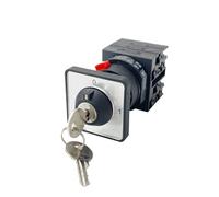 ElectronicSwitch Rotary Changeover Cam Switch 20A 2 Position 0-1 On-off Three Phases With Key 690V 20A LW42 YMW42-20YS3/3S