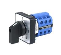 ElectronicSwitch SZW26/LW26-20 20A Three Pole 0-4 Position 64X64mm Panel Silver Transfer Rotary Cam Switch