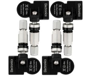 Electronicx 4 sensori RDKS 433 MHz per sistema di controllo della pressione degli pneumatici TPMS, preprogrammati, per cerchi in alluminio e acciaio, universali, set da 4 valvole in metallo, sensore