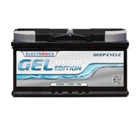 Electronicx Batteria di alimentazione GEL 12V 120Ah / 120 Ah 12 Volt - Batteria Deep Cycle Gel Edition senza manutenzione & sigillata - 353×175×190 mm - Camper, Roulotte, Barca, Yacht e Campeggio