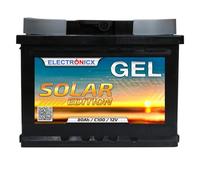 Electronicx batteria di alimentazione GEL 12V 80Ah - Batteria GEL 12 Volt 80 Ah - Batteria solare per camper, furgone e barca - per fotovoltaico, campeggio, nautica, giardino, tempo libero