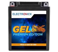 Electronicx Batteria Moto GEL YB12A-A 12V 12Ah 150A - Senza manutenzione, sigillata, anti-perdita - Starter compatto e resistente per moto, scooter, quad, motoslitte - Alta potenza e sicurezza