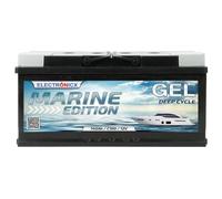 Electronicx GEL 12V 140Ah Marine Edition batteria Deep Cycle - senza manutenzione, a prova di perdite - per camper, yacht e barca - 393×175×190 mm - batteria servizi GEL - polo positivo a destra