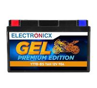 Electronicx GEL YT7B-BS Batteria Moto 12V 7Ah 90A - Compatta, sigillata e senza manutenzione - Affidabile e resistente per scooter, moto, quad, ATV, jetski e veicoli powersport - 150×66×93 mm
