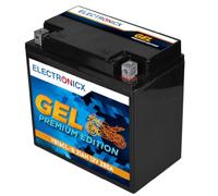 Electronicx YB16CL-B GEL Batteria Moto 12V 21Ah 280A - Starter sigillato, senza manutenzione, compatto e potente - per moto, scooter, ATV, quad, jetski, motoslitte, trattorini - 175×100×174 mm