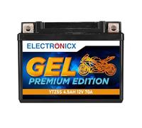 Electronicx YTZ5S GEL Batteria Moto 12V 4,5Ah 70A - Sigillata, senza manutenzione - Starter compatto per moto, scooter, quad - Resistente a vibrazioni, anti-perdita, già carica e pronta all’uso