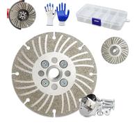 Electroplated Diamond Disk, Angle Grinding Wheel - Electroplated Diamond 4½"/5"/6"Plus, Grinding Disc Cut and Polish for Metal Stone Concrete and Wood (6",1PCS)