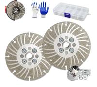 Electroplated Diamond Disk, Angle Grinding Wheel - Electroplated Diamond 4½"/5"/6"Plus, Grinding Disc Cut and Polish for Metal Stone Concrete and Wood (5",2PCS)