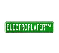 Electroplater Cartello stradale regalo per la professione Electroplater Targa in latta 10,2 x 45,7 cm personalizzata antiruggine targa divertente in latta per bagno, giardino, decorazione per la casa