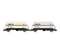 Electrotren HE6070 RENFE, set di 2 carri cisterna per gas a 2 assi Zgkk, 'Saltra', ep; iV Carri merci