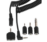 ELECTROVISION - Kit cavo di prolunga per cuffie da 3,5 mm, 6 m nero