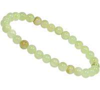ELEDORO Bracciale elasticizzato in vere perle di pietre preziose (6 mm) - Bracciale di perle per un'eleganza elegante, Gemma, calcite.