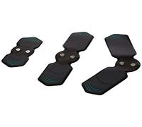 ELEEELS M1P - Cuscinetti di ricambio EMS, 25 x 11 cm, compatibili con massaggiatore EMS, M1, riutilizzabili, colore: nero